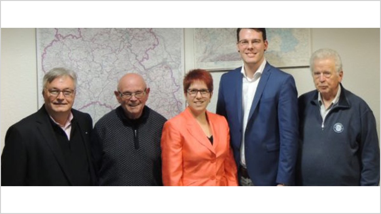 Bild von links: Thomas Wunder (CDA Neuwied), Horst Krütgen, Jessica Weller, Lars Peter Dörr und Heinz-Theo Dinklage